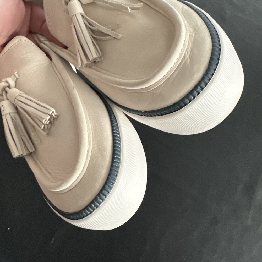 Sperry Bayside Boat Loafer Shoe Women’s 9.5 Beige White Navy - BP - Picture 5 of 11